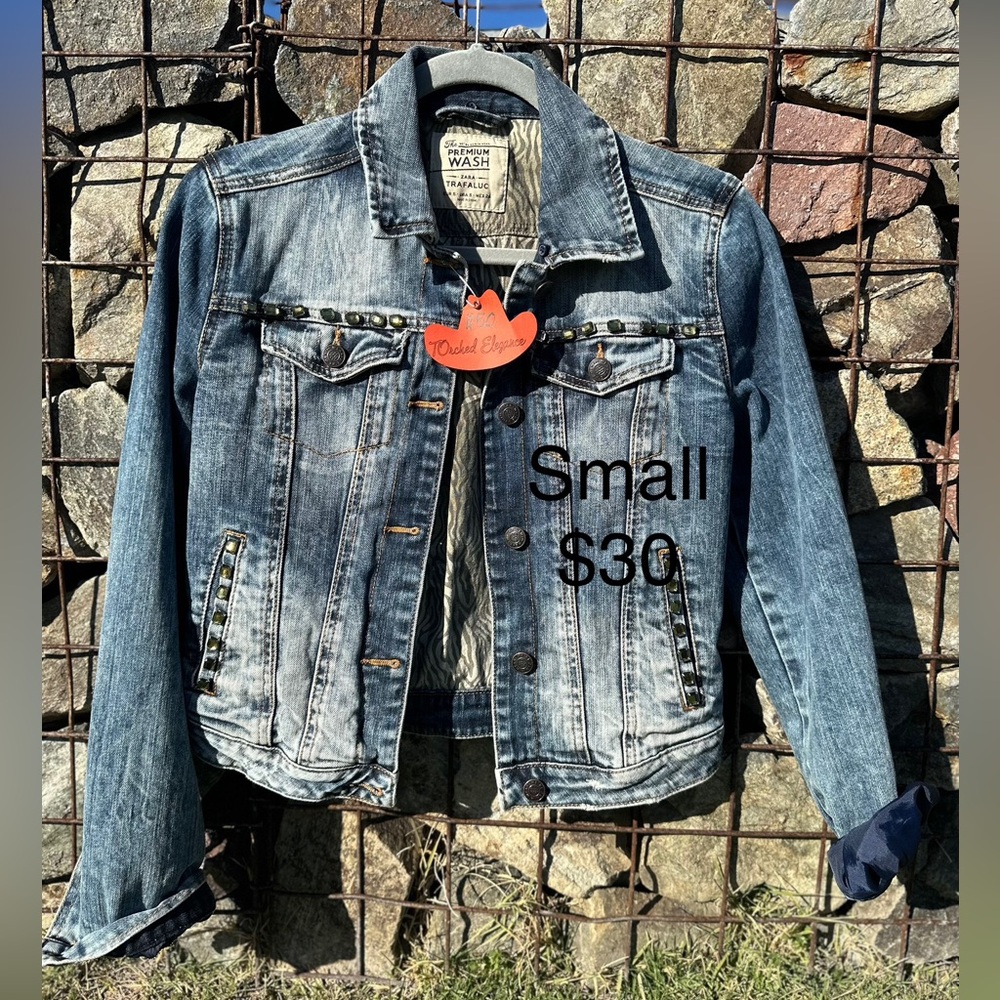 Up cycled jean jacket size small